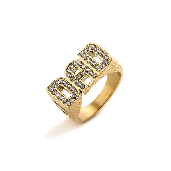 Dad Diamond Ring (Gold Filled)