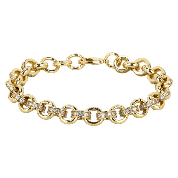 Diamond Belcher Bracelet (Gold Filled)