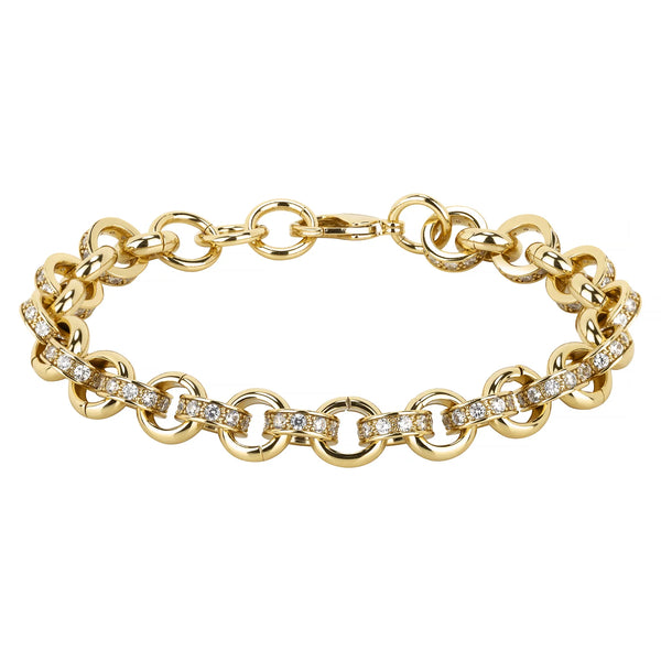 Diamond Belcher Bracelet Gold Filled