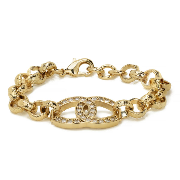 Horseshoe Belcher Bracelet - Diamond (Gold Filled)
