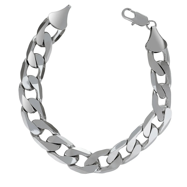 12MM Cuban Bracelet (Silver Filled)