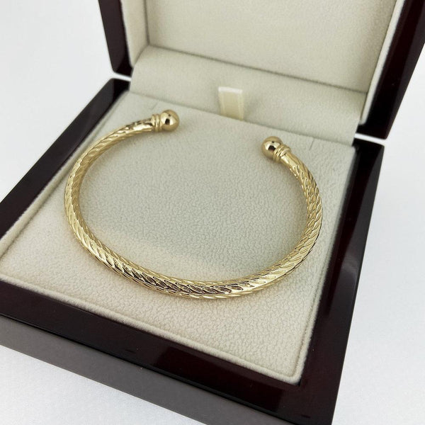 Torque Bangle Bracelet (Gold Filled)