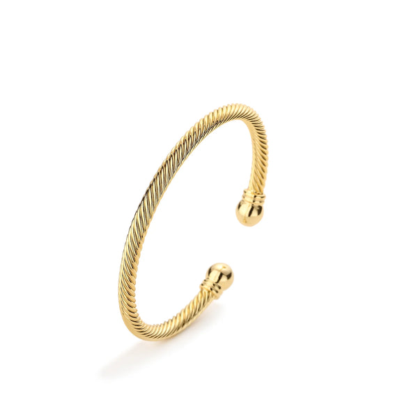 Torque Bangle Bracelet (Gold Filled)