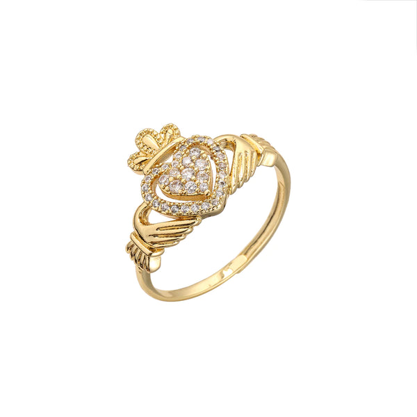 Claddagh Diamond Ring (Gold Filled)