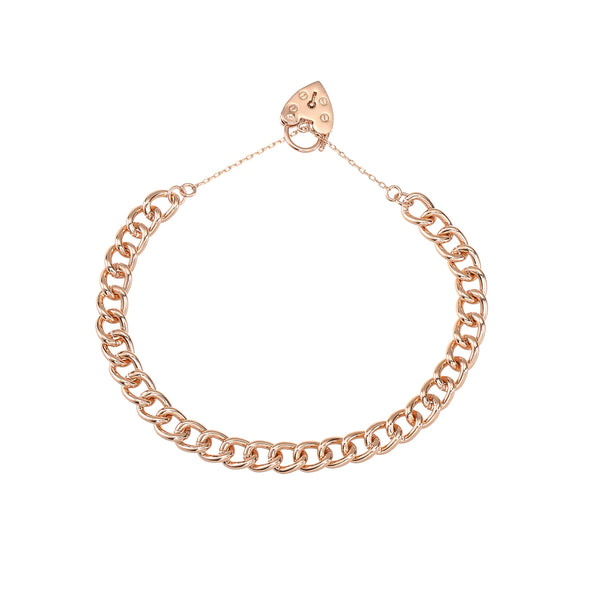 HEART LOCK BRACELET (Rose Gold Filled)