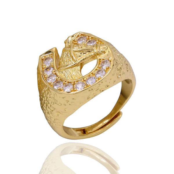 Horseshoe Diamond Ring (Gold Filled)