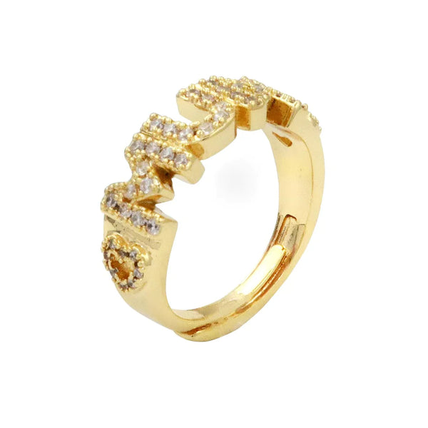 Mum Heart Diamond Ring (Gold Filled)