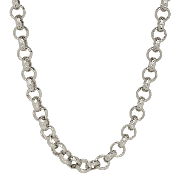 12MM Belcher Chain (White Gold Filled)