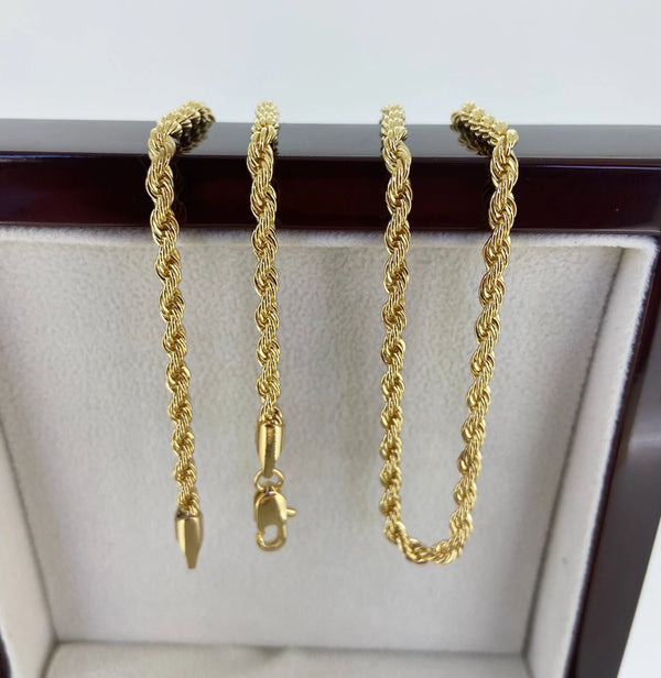 3MM Rope Chain Necklace (Gold Filled)
