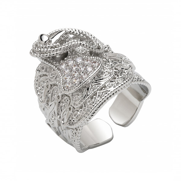 Saddle on sale ring silver