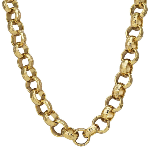 12MM Patterned Belcher chain (Gold Filled)
