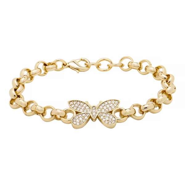 Butterfly Belcher Bracelet (Gold Filled)